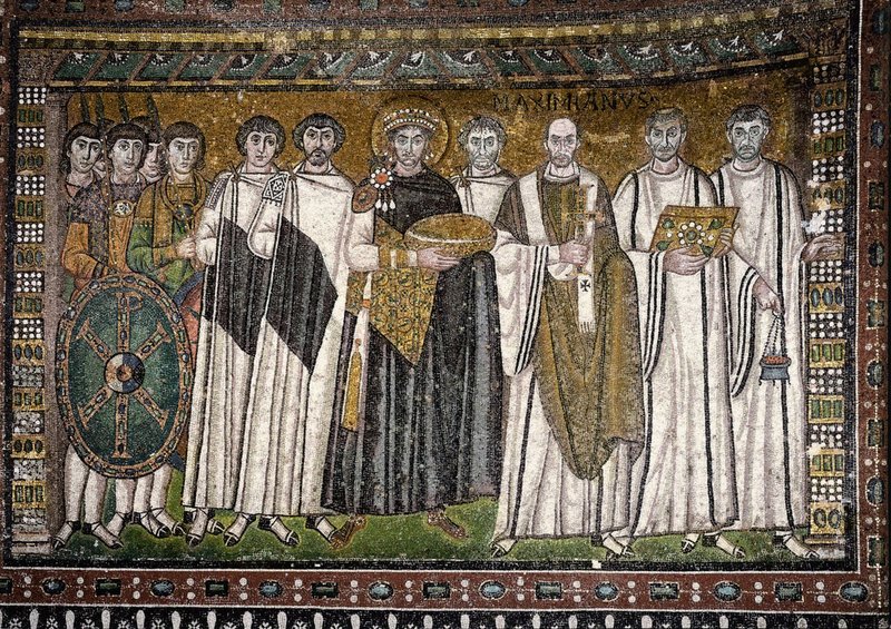 Byzantine Mosaic Of Emperor Justinian