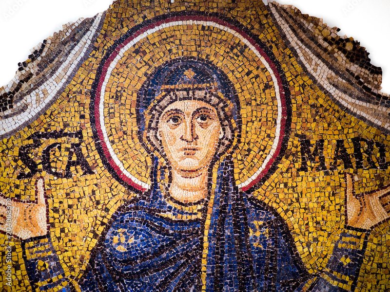 Byzantine Mosaic Of Virgin Mary