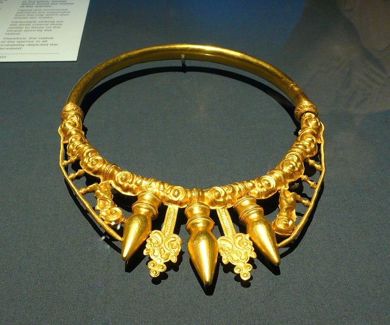 Celtic Gold Torcs In Museum Displays