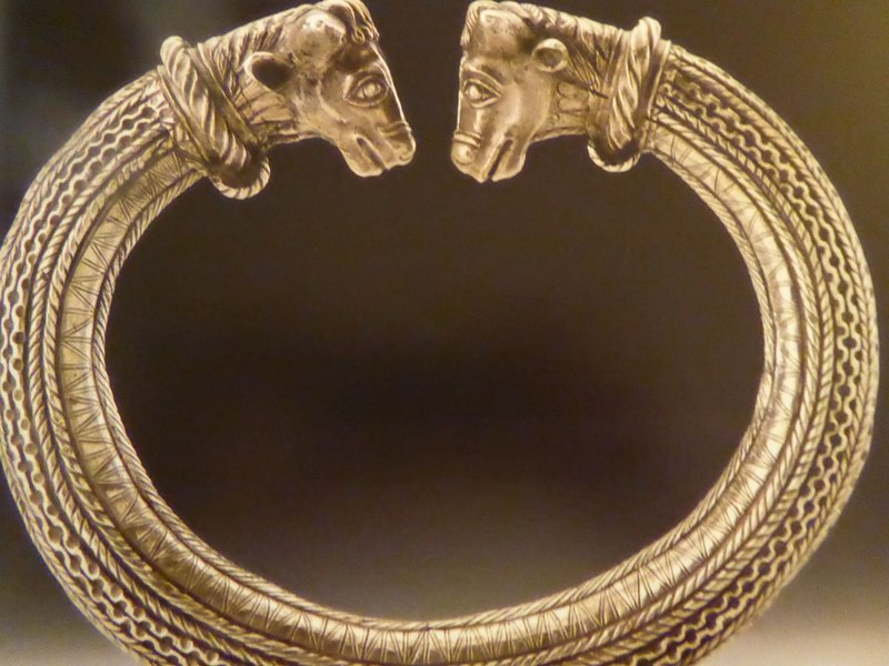 Celtic Gold Torcs In Museum Displays