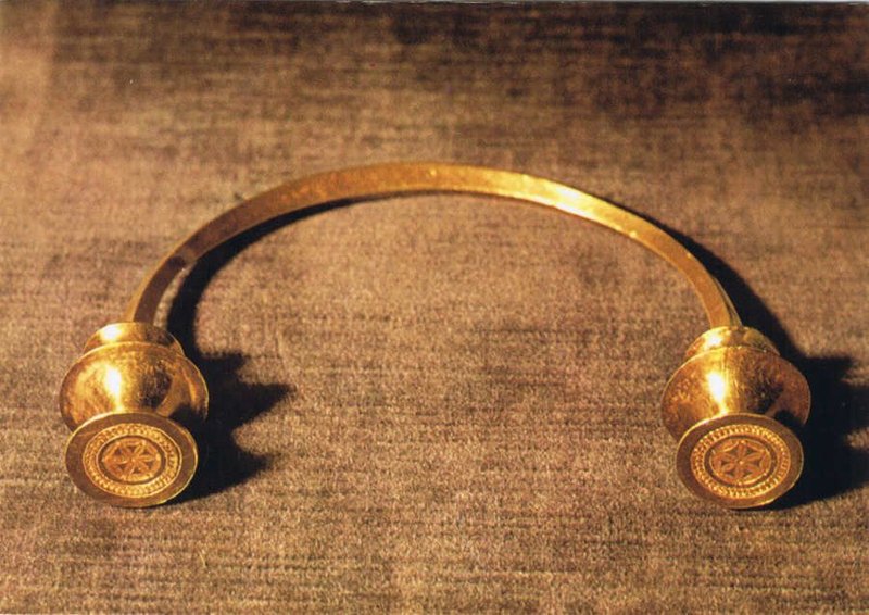 Celtic Gold Torcs In Museum Displays
