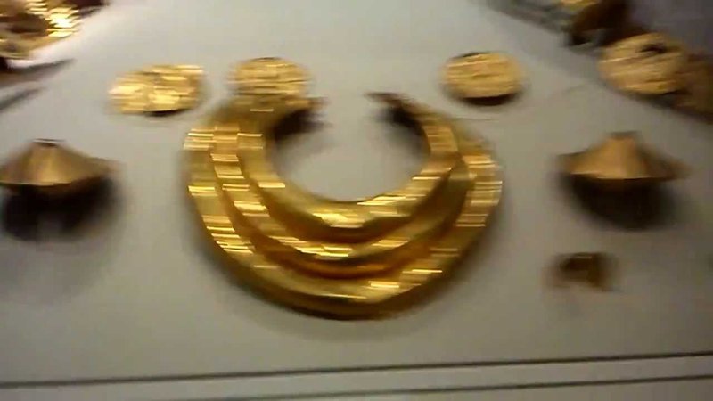 Celtic Gold Torcs In Museum Displays