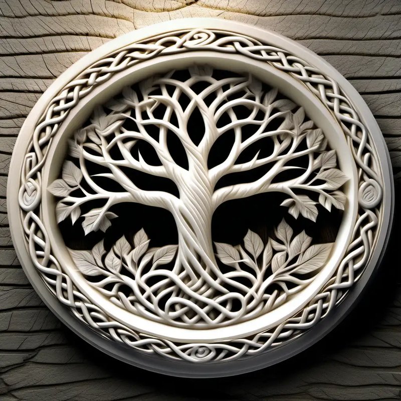 Celtic Tree-Of-Life Stone Carvings