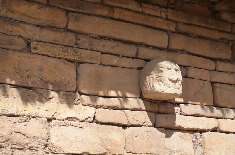 Chavin Tenon Heads In Peru