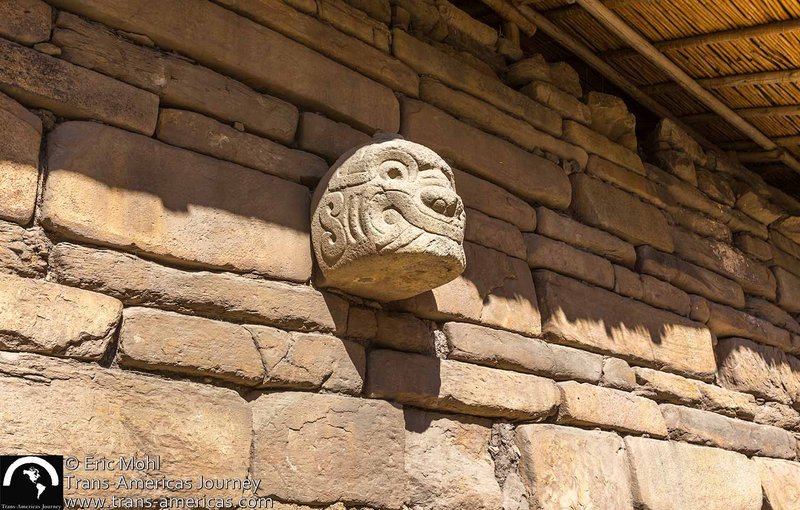 Chavin Tenon Heads In Peru