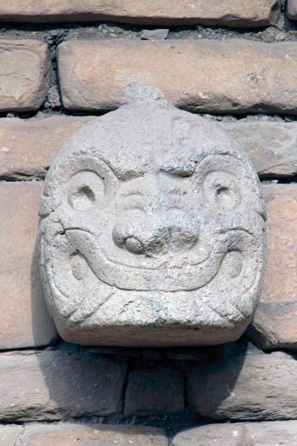 Chavin Tenon Heads In Peru