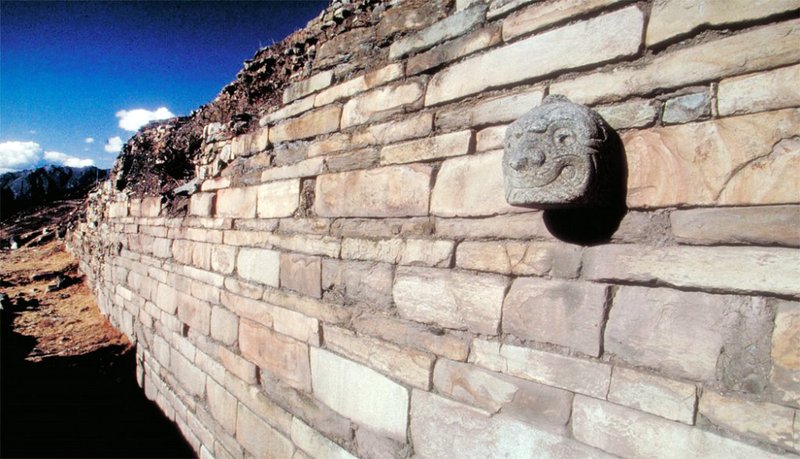 Chavin Tenon Heads In Peru