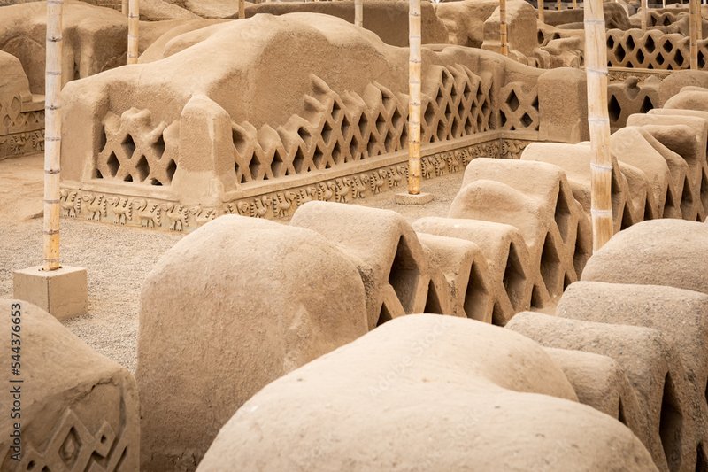 Chimu Adobe City Of Chan Chan<span class=