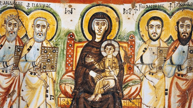 Coptic Christian Frescoes In Egypt