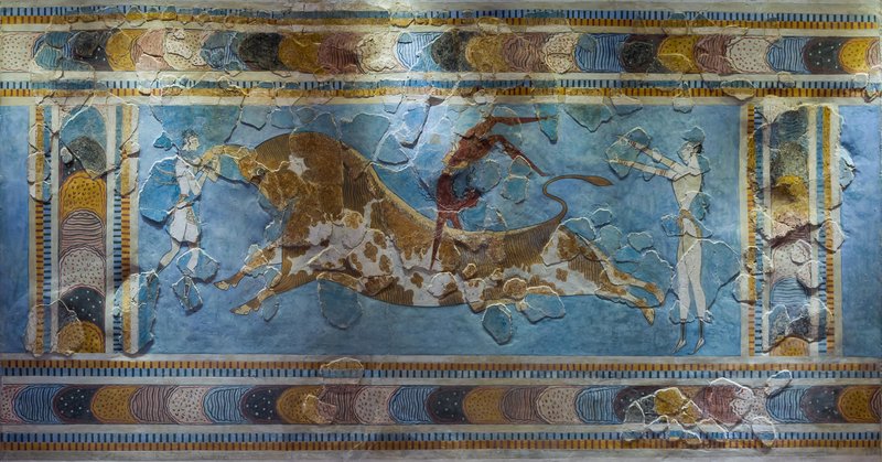 Cretan Bull-Leaping Fresco<span class=