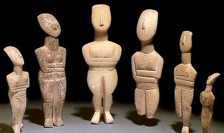 Cycladic Figurines From The Aegean