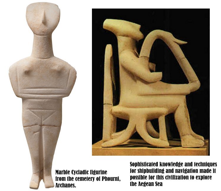 Cycladic Figurines From The Aegean