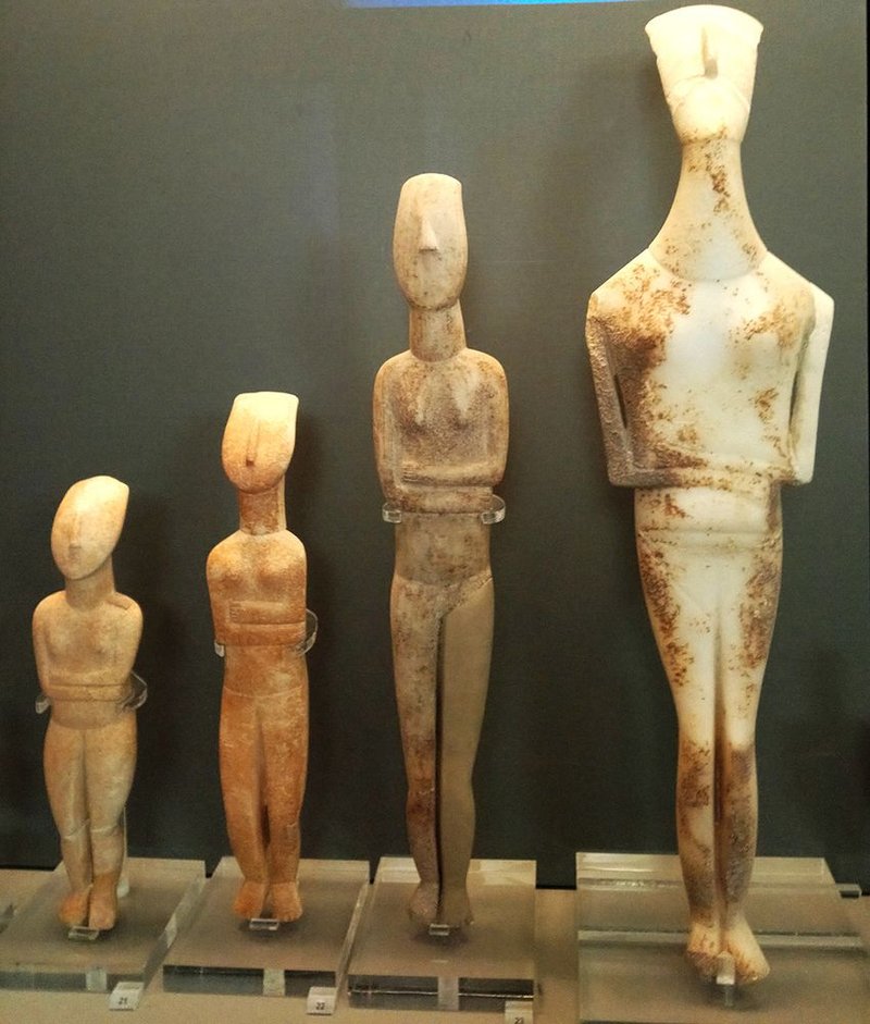 Cycladic Figurines From The Aegean<span class=