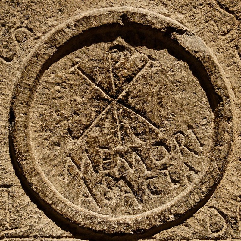 Early Christian Chi-Rho Fresco