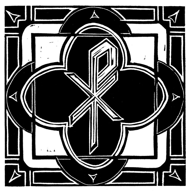 Early Christian Chi-Rho Fresco