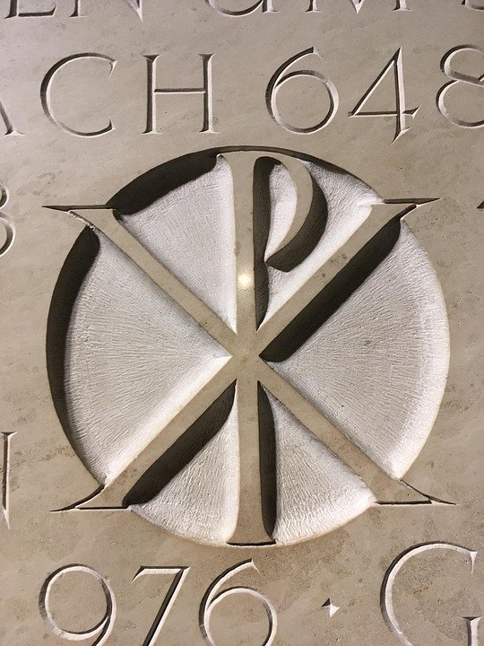 Early Christian Chi-Rho Fresco