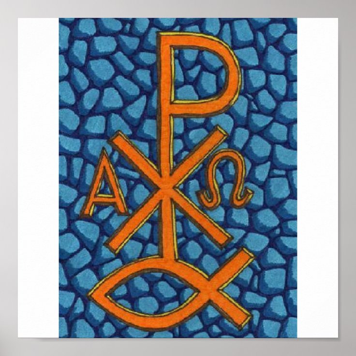 Early Christian Chi-Rho Fresco