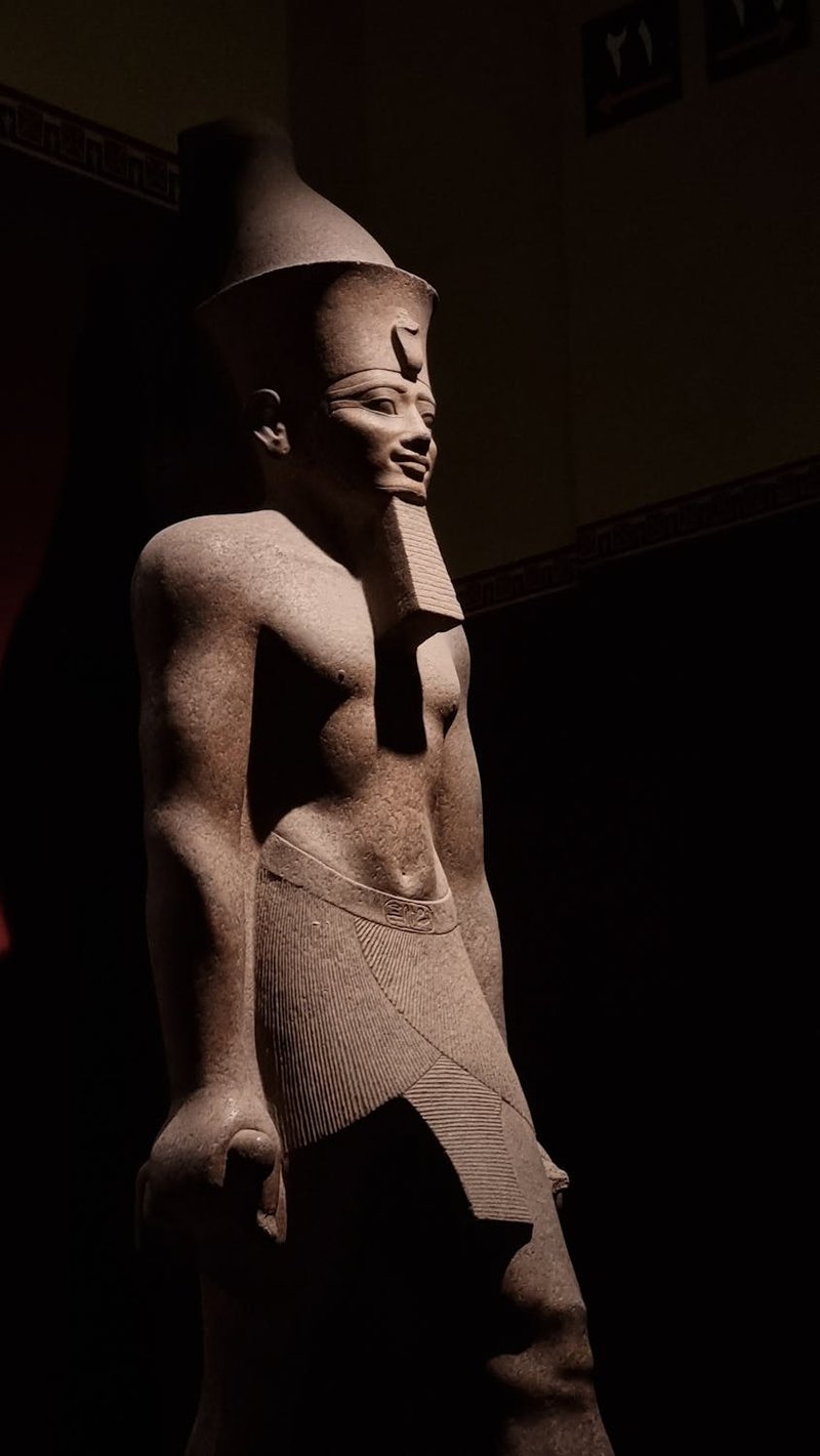 Egyptian Black Granite Statues