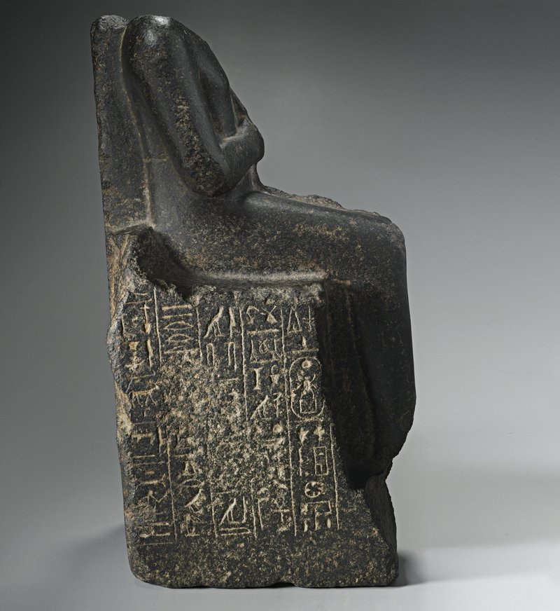 Egyptian Black Granite Statues