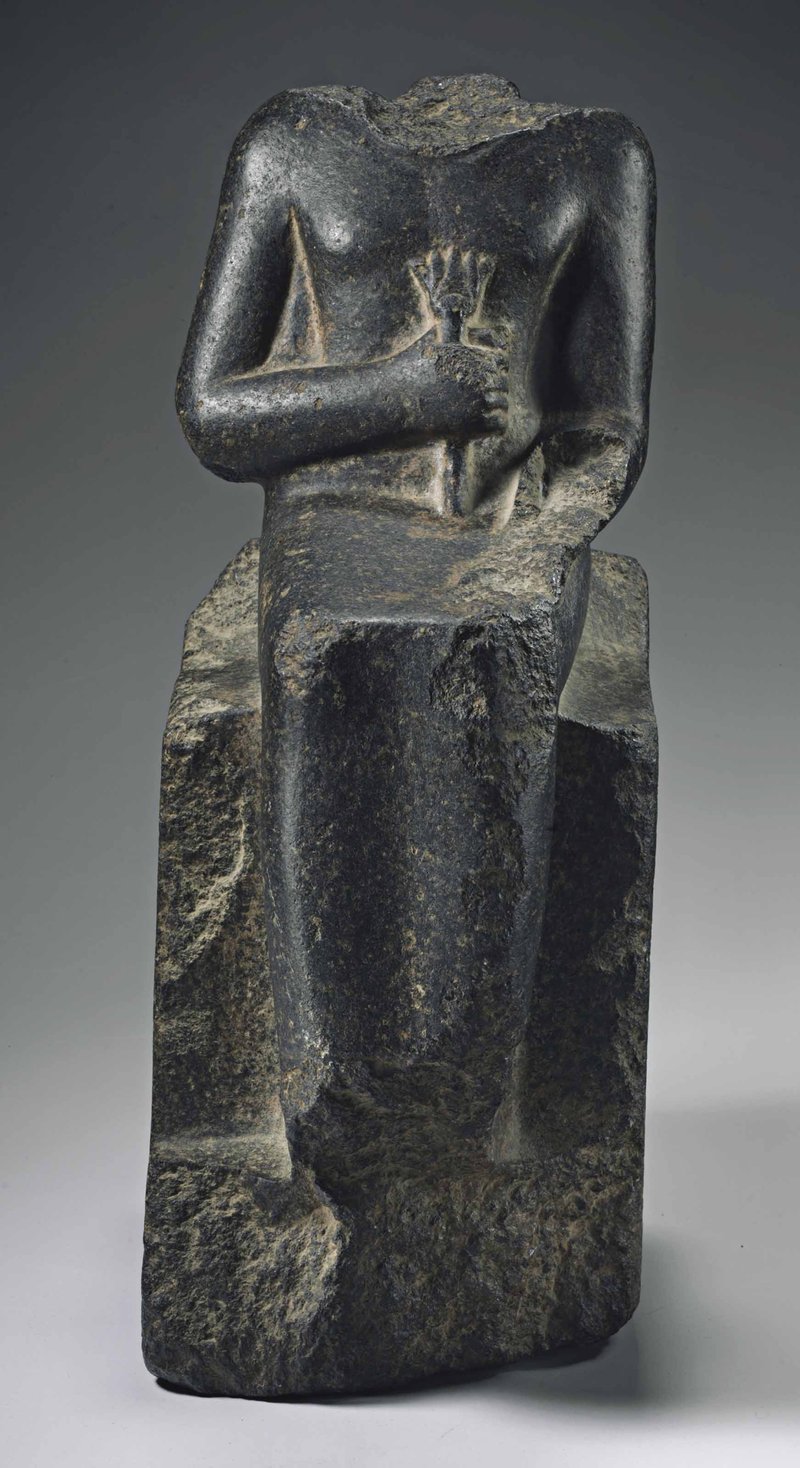 Egyptian Black Granite Statues