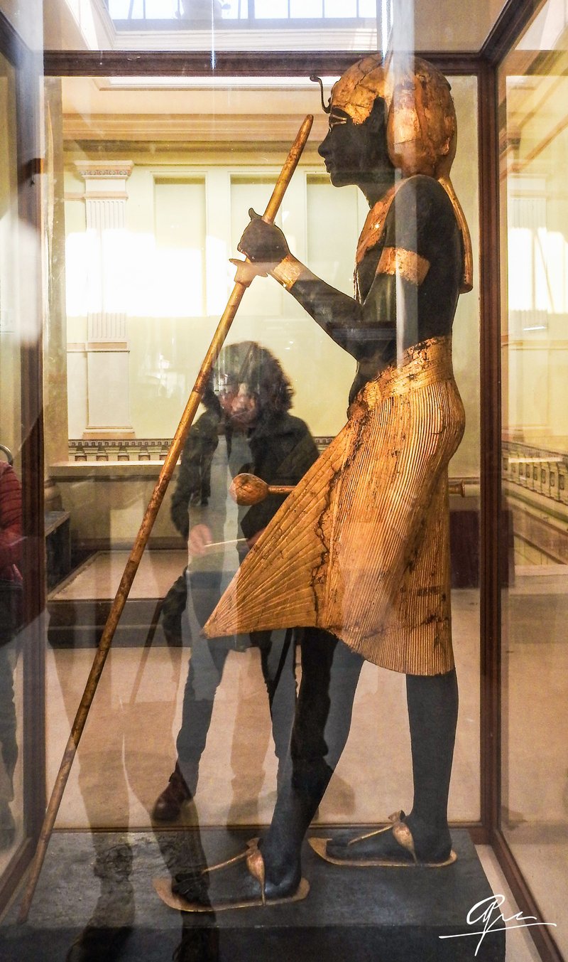 Egyptian Black Granite Statues