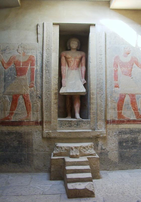 Egyptian False Door Tomb Reliefs<span class=