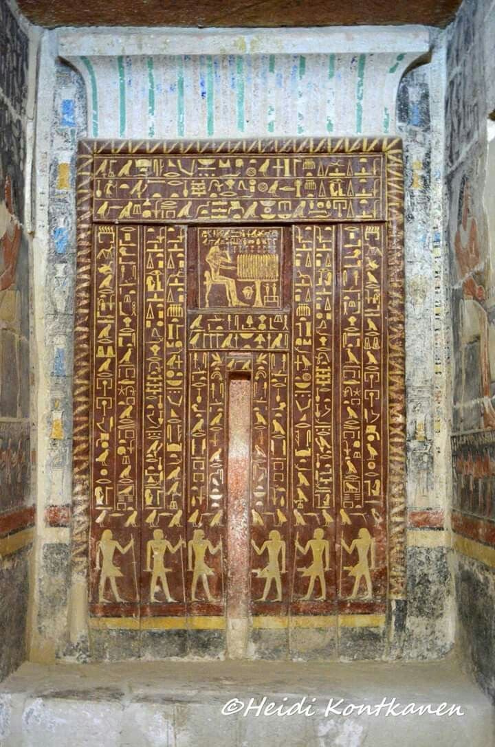 Egyptian False Door Tomb Reliefs