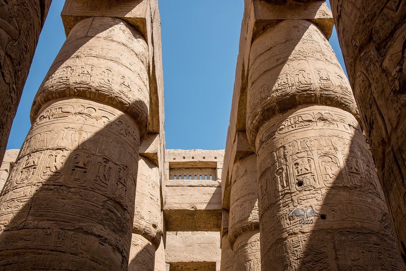 Egyptian Hieroglyphs At Karnak Temple