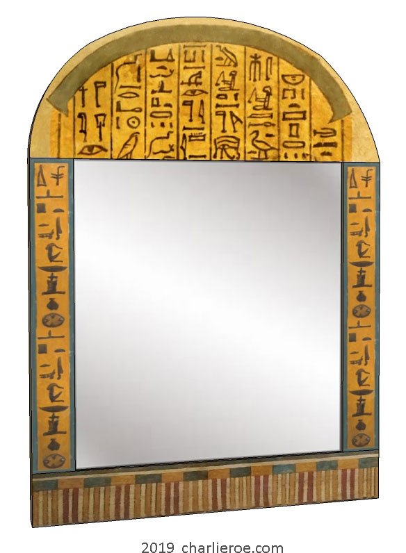 Egyptian Mirror Backed With Gold Leaf