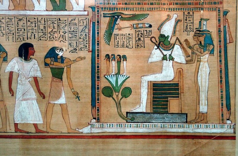 Egyptian Mural Of Afterlife Journey