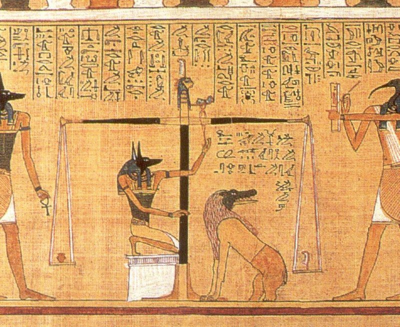 Egyptian Mural Of Afterlife Journey