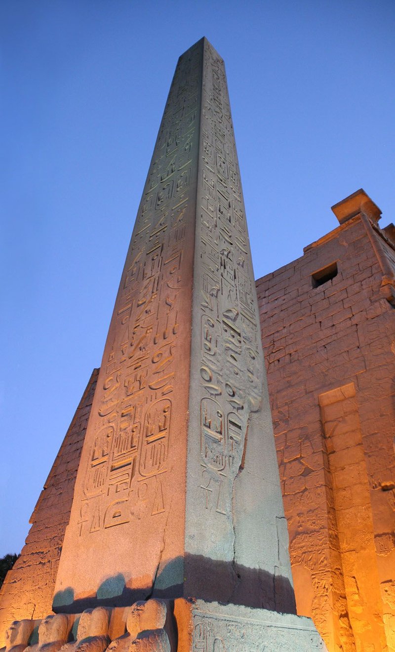 Egyptian Obelisk In Luxor<span class=
