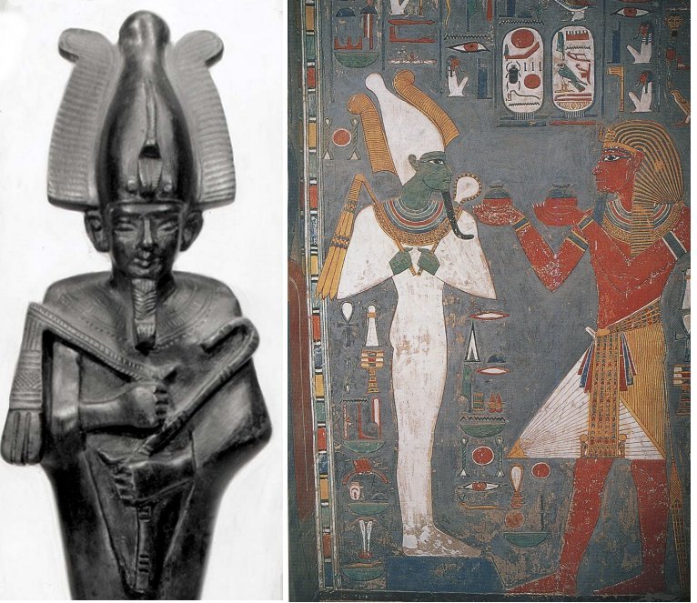 Egyptian Osiris Statues In Tombs