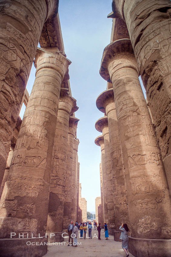Egyptian Temple Of Karnak Hypostyle Hall<span class=