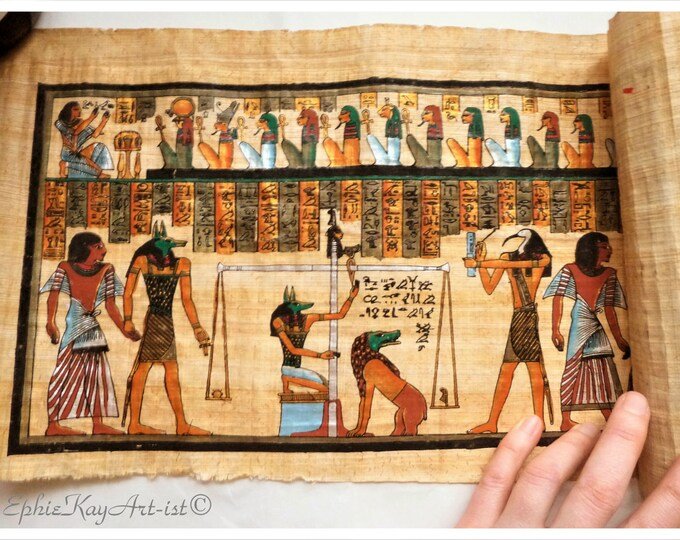 Egyptian Wall Painting Of Weighing The Heart