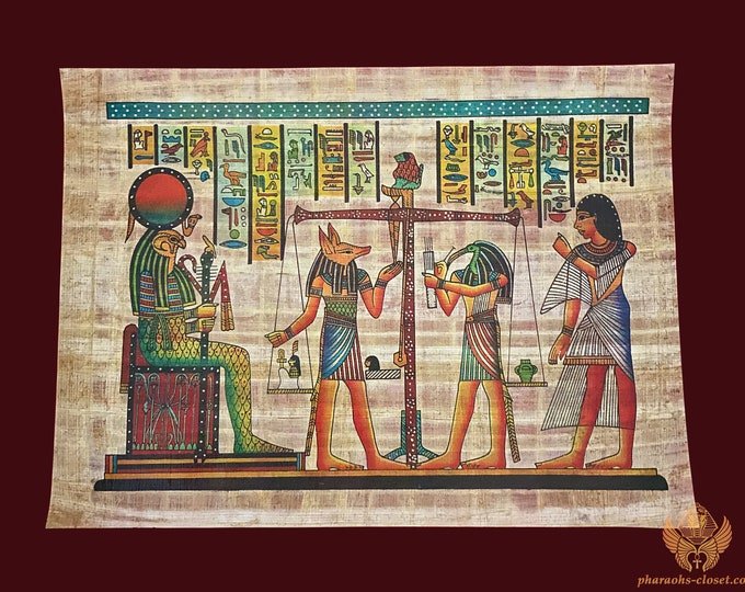 Egyptian Wall Painting Of Weighing The Heart