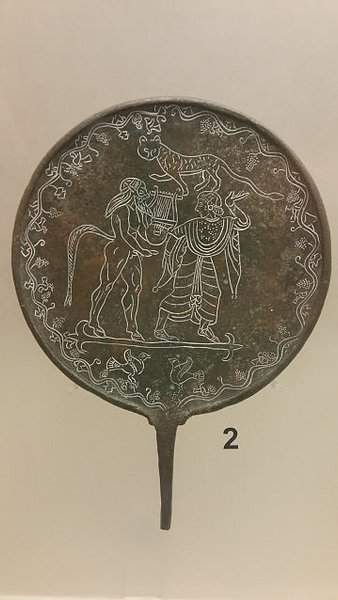 Etruscan Bronze Mirrors With Engravings