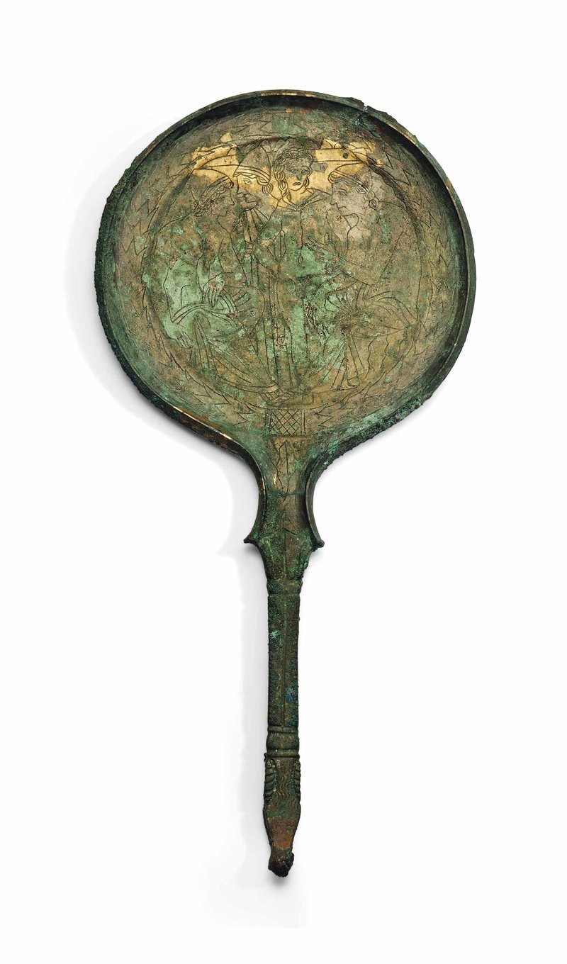 Etruscan Bronze Mirrors With Engravings