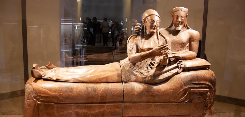 Etruscan Funerary Bed Carvings