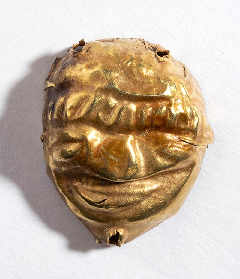 Etruscan Gold Burial Mask<span class=