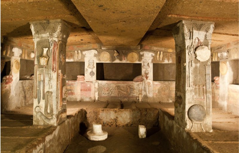Etruscan Necropolis At Cerveteri