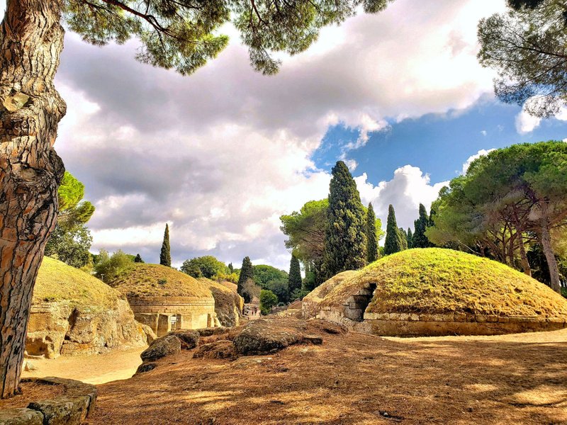 Etruscan Necropolis At Cerveteri<span class=