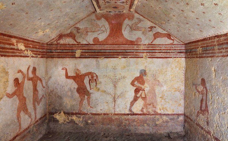 Etruscan Tomb Frescoes Of Dancers