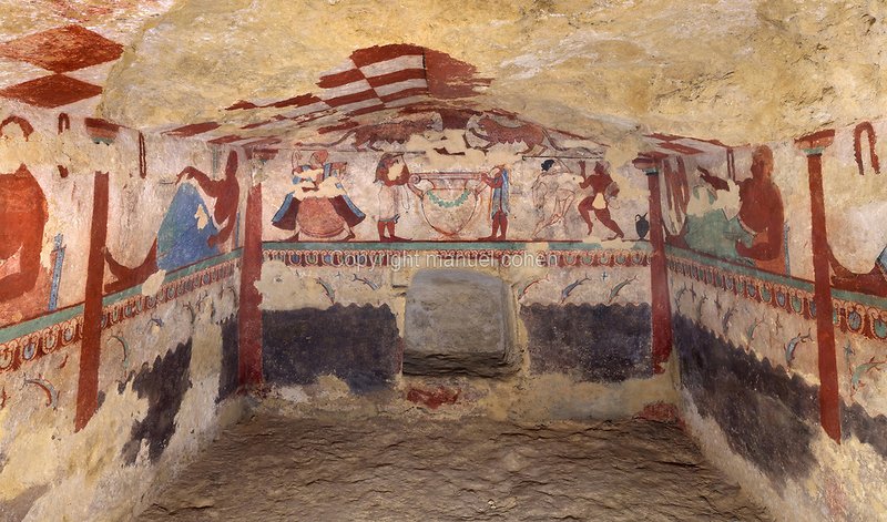Etruscan Tomb Frescoes Of Dancers