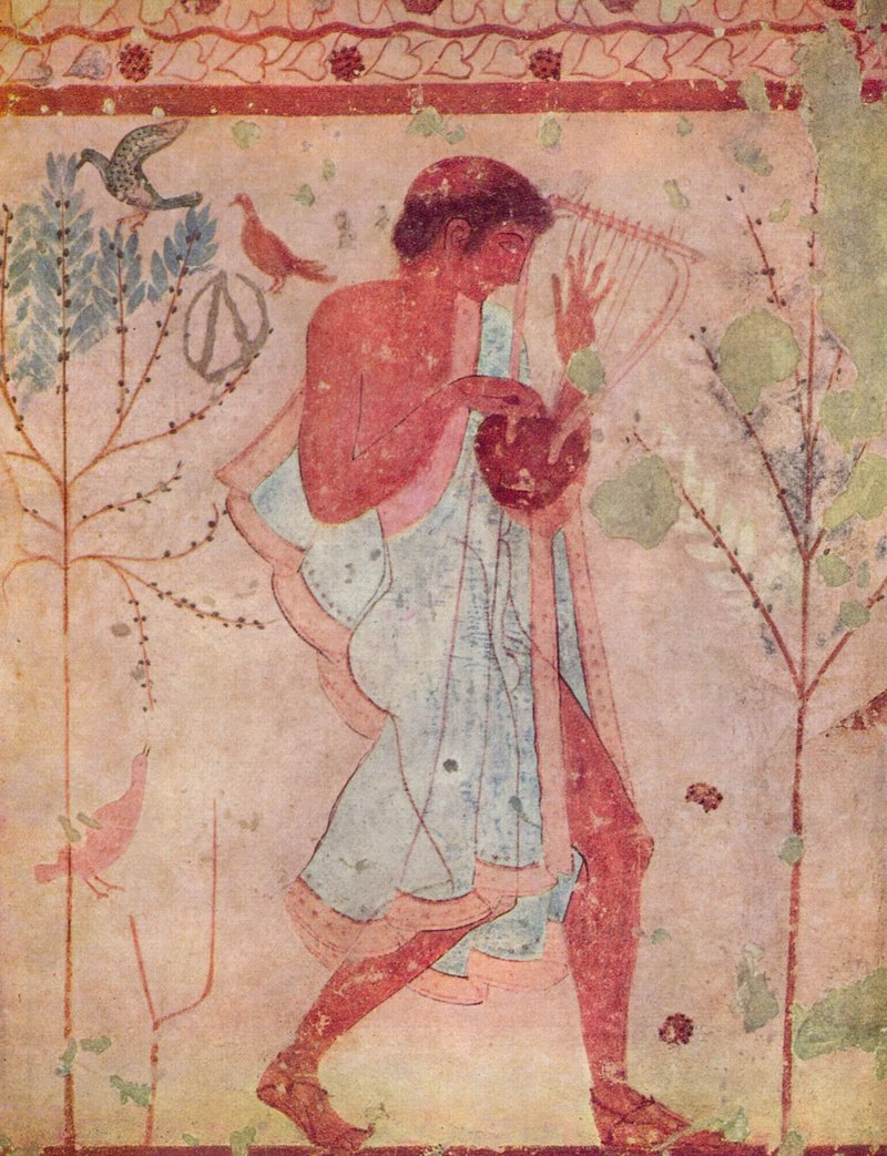 Etruscan Tomb Painting Of Musicians