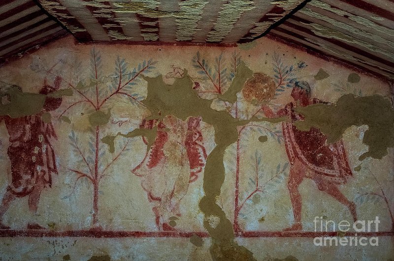 Etruscan Tomb Painting Of Musicians