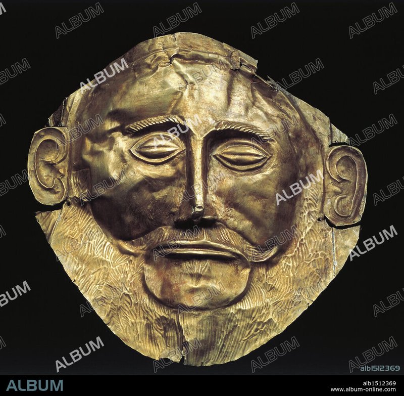 Funerary Masks Of The Mask Of Agamemnon<span class=
