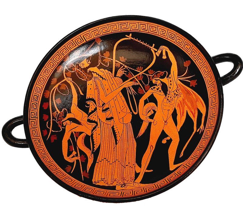 Greek Kylix Depicting Dionysus