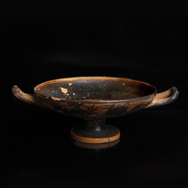 Greek Kylix With Symposium Scene