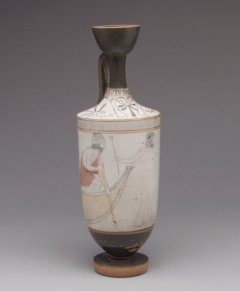 Greek Lekythos Funeral Vase